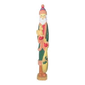 Vintage 1994 Wangs Pencil Santa Claus Figurine with Animal and Bag of Toys